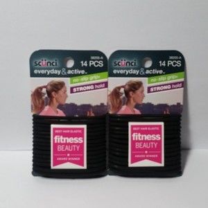 2 Scunci Everyday & Active No Slip Strong Hair Tie